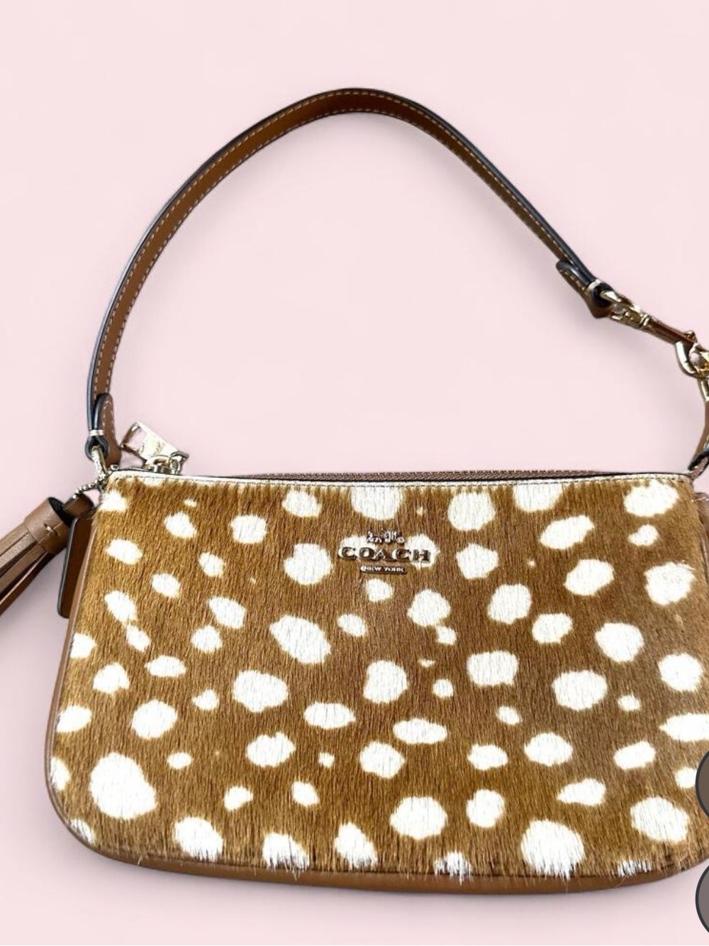 Coach Nolita 19 Haircalf Mini Bag - Rare Deer Print Wristlet